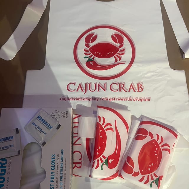 1 Pkg, Bib, Glove and Wet Hand Towel..